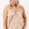 Broadway Beautiful Ruffle Top In Iced Latte Curves Image - 1