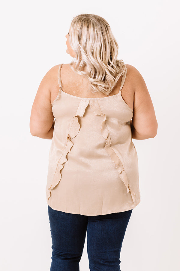 Broadway Beautiful Ruffle Top In Iced Latte Curves Image - 3