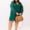 Spot On Babydoll Shift Dress In Hunter Green   Curves Image - 1