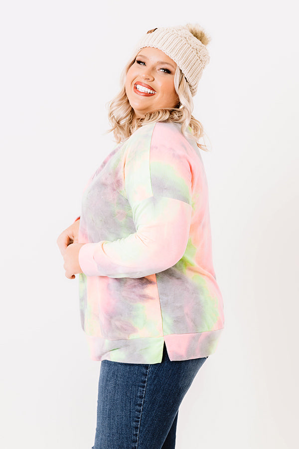 Never Say Goodbye Tie Dye Top  Curves Image - 3