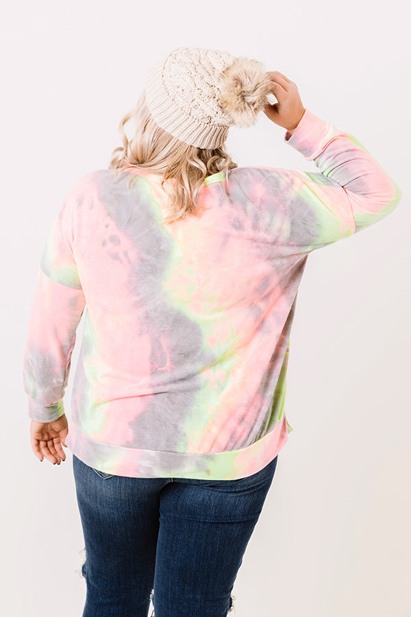 Never Say Goodbye Tie Dye Top  Curves Image - 4