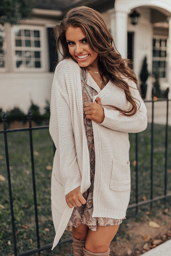 Cuddles On My Mind Knit Cardigan in Cream