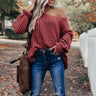 Merlot Meeting Knit Sweater In Rose Image - 1