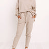 Ticket To Cozy Waffle Knit Joggers In Iced Latte Image - 1