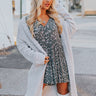 Cuddly Afternoon Knit Cardigan In Light Grey Image - 1