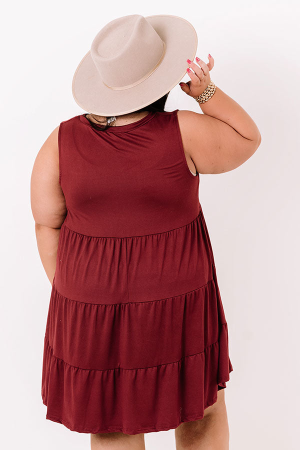 Apple Spiced Wishes Babydoll Dress In Wine Curves Image - 3