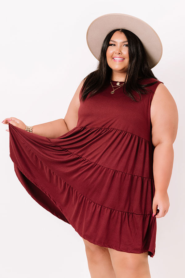 Apple Spiced Wishes Babydoll Dress In Wine Curves Image - 1