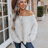 Merlot Meeting Knit Sweater In Ivory Image - 1