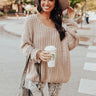 Merlot Meeting Knit Sweater In Birch Image - 1