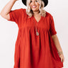 Truly Tempting Babydoll Dress In Tangerine    Curves Image - 1