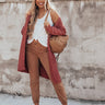 Cuddly Afternoon Knit Cardigan In Aurora Red Image - 1