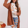 Cuddles On My Mind Knit Cardigan in Cinnamon Image - 1