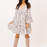Betting On Brunch Babydoll Dress In Stone Image - 1
