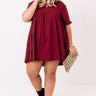 Truly Tempting Babydoll Dress In Wine   Curves Image - 1