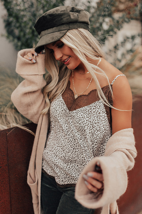 Ultimate Girl Next Door Lace Trim Tank In White