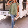 Love A Latte Babydoll Top In Pear Image - 1
