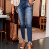 The Wells Midrise Distressed Ankle Skinny Image - 1