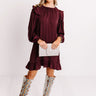 Everglow Shift Dress In Dark Purple Image - 1