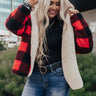 Cold Rush Reversible Sherpa Jacket in Red Image - 1