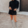 Pretty Fearless Corduroy Skirt In Black Image - 1
