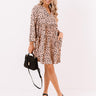 Lovely In Leopard Shift Dress In Peach Image - 1