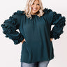 Sleek Socialite Shift Top in Dark Teal   Curves Image - 1
