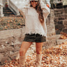 Latte Meet Up Distressed Sweater In Ivory Image - 1