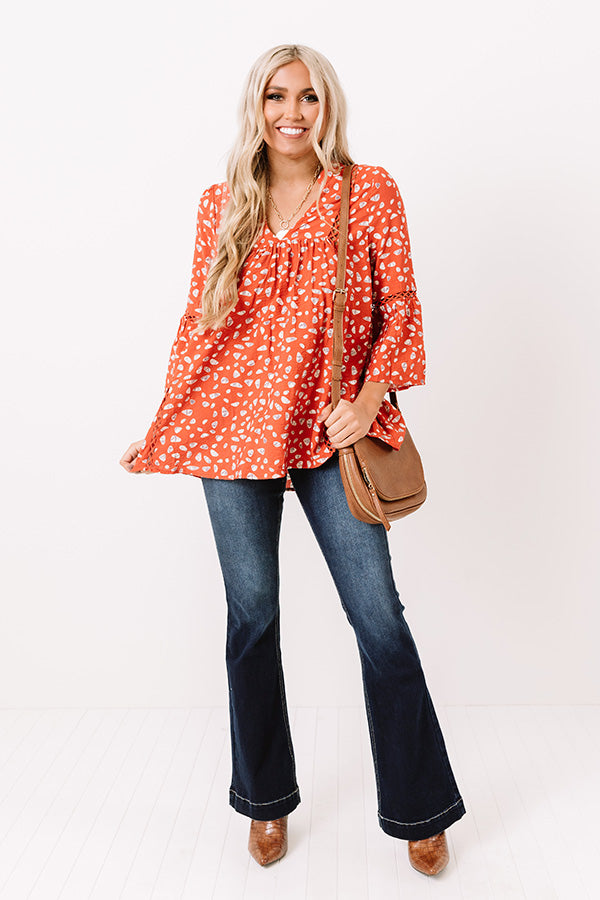 The Best News Babydoll Top in Tangerine Image - 2