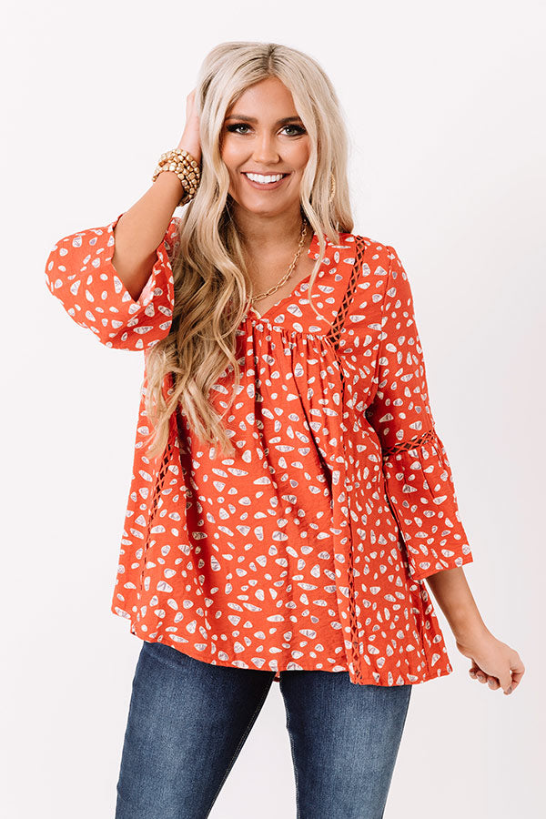 The Best News Babydoll Top in Tangerine Image - 1