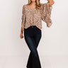 Proud Of You Floral Shift Top In Taupe Image - 1