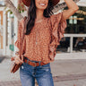 Proud Of You Floral Shift Top In Rust Image - 1