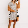 Lovely In Leopard Shift Dress in Cream Image - 1