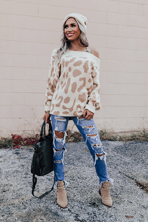 Matcha Latte Leopard Sweater