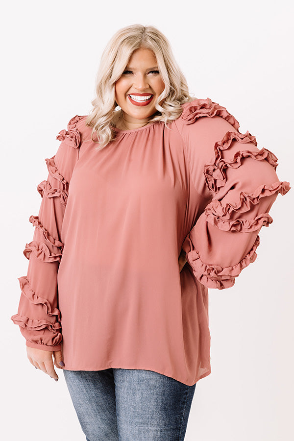 Sleek Socialite Shift Top in Blush Curves Image - 1