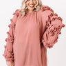 Sleek Socialite Shift Top in Blush Curves Image - 1