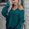 Latte Meet Up Distressed Sweater In Green Image - 1