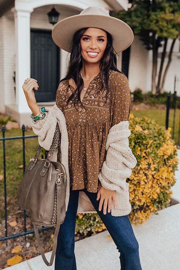 So French Floral Babydoll Top