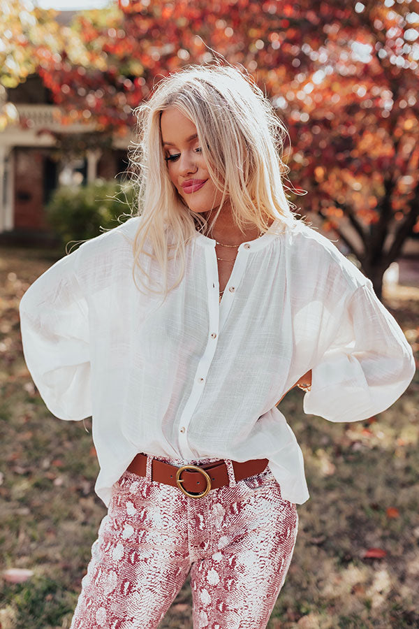 Mind Over Martinis Shift Top in White
