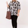 Big Dreams Leopard Shift Top In Grey   Curves Image - 1