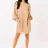 Champagne Flow Shift Dress In Iced Latte Image - 1