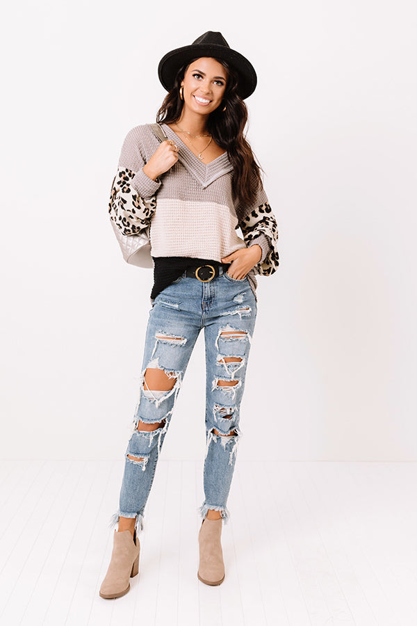 Caramel Kisses Waffle Knit Top Image - 2