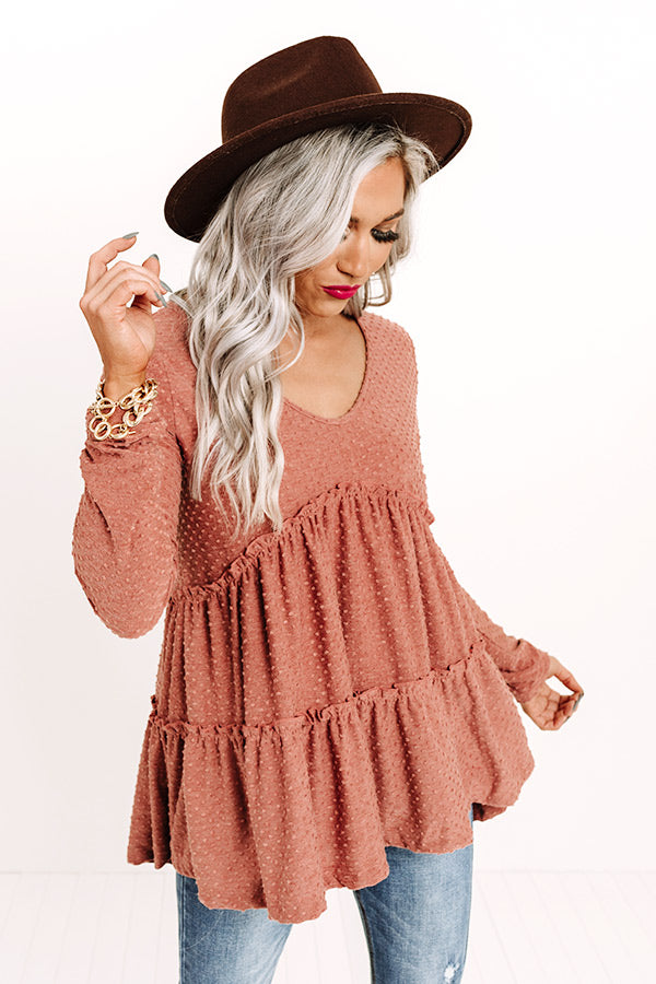 BFF Bond Babydoll Top in Aurora Red Image - 2