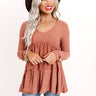 BFF Bond Babydoll Top in Aurora Red Image - 1