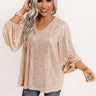 Glam And Go Sequin Shift Top In Gold Image - 1
