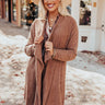 Can't Get Enough Cuddles Cardigan in Camel Image - 1