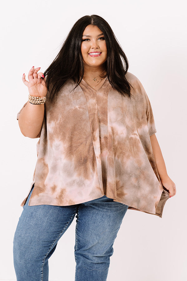 Seconds Until Sundown Tie Dye Shift Top  Curves Image - 1