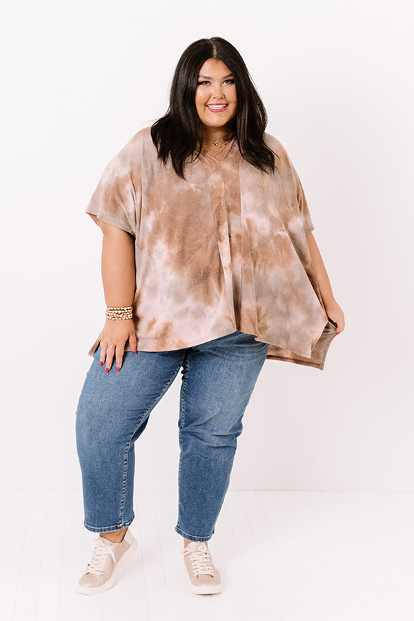 Seconds Until Sundown Tie Dye Shift Top  Curves Image - 2