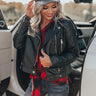 Martini Bar Faux Leather Jacket In Black Image - 1
