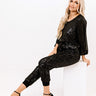Glam And Go Sequin Shift Top In Black Image - 1