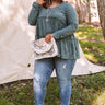 BFF Bond Babydoll Top in Hunter Green   Curves Image - 1